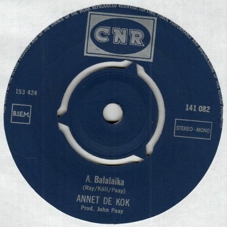 Annet de Kok - Balalaika + 'n Illusie (Vinylsingle)