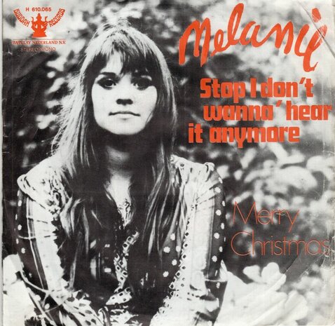 Melanie - Stop, I don't wanna hear it anymore + Merry christmas (Vinylsingle)