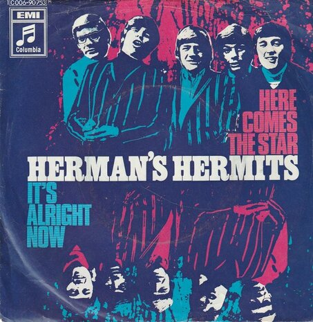 Herman's Hermits - Here comes the star + It's allright now (Vinylsingle)