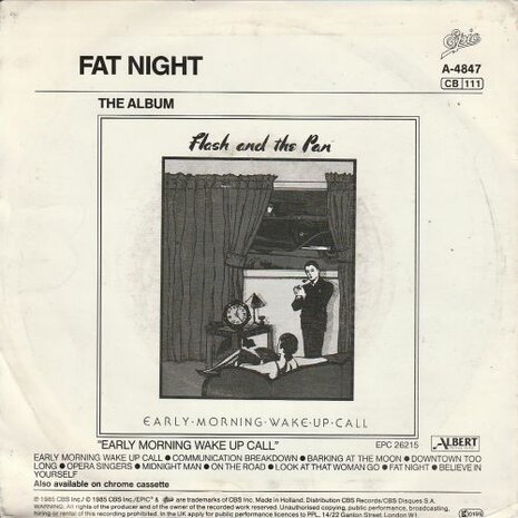 Flash & the Pan - Midnight man + Fat night (Vinylsingle)