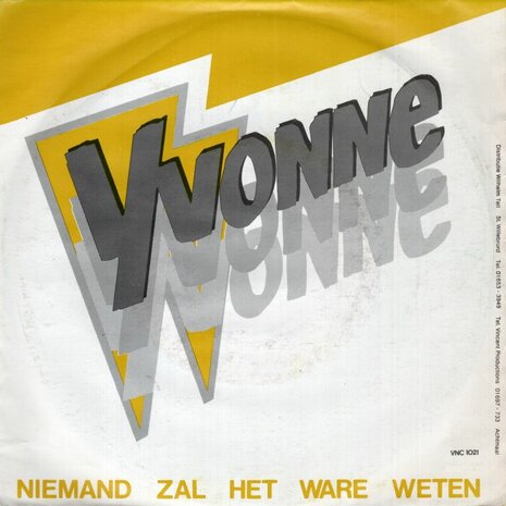 Yvonne - Niemand zal het ware weten + 't is voor mij een souvenir (Vinylsingle)
