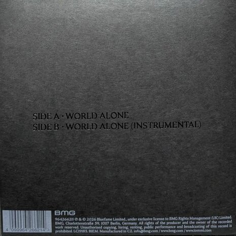 Tony Iommi - World Alone + World Alone (Instrumental) (Vinylsingle)