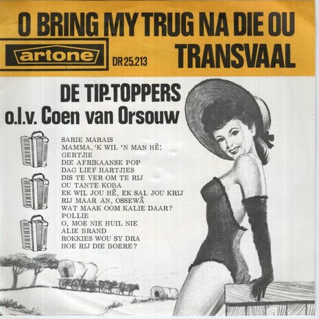 Tip Toppers - O bring my trug na die ou Transvaal  (Vinylsingle)