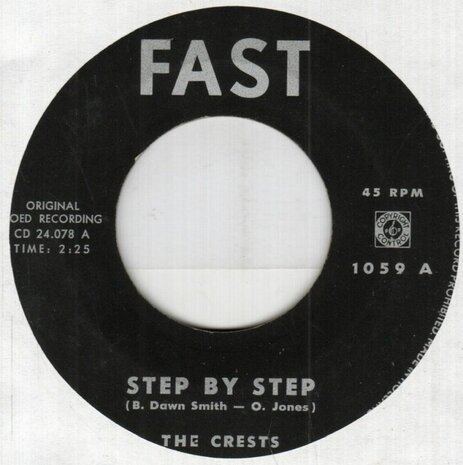 The Crests - Step By Step + Oh Gee! (Vinylsingle)