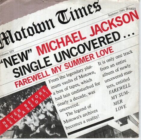 Michael Jackson - Farewell my summer love + Call on me (Vinylsingle)
