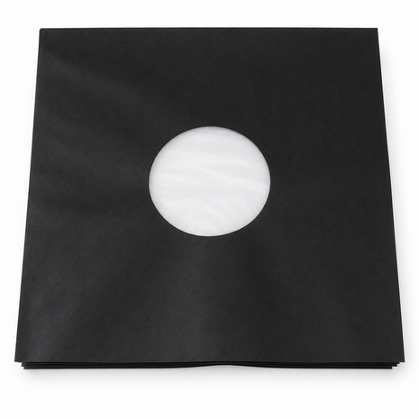Binnenhoezen voor LP's (zwart met antistatische voering) - per 50 stuks