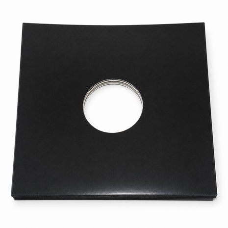 LP Hoezen Karton, Zwart met middengat - per 10 stuks