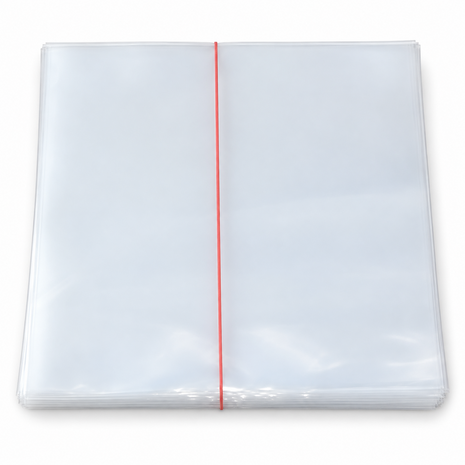 Zacht Plastic Beschermhoezen voor LP's, dikte 150 my - per 50 stuks