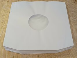 Binnenhoezen voor LP's (afgeronde hoeken en binnenfolie) - per 50 stuks