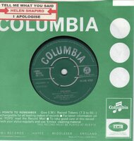 Helen Shapiro - I apologise + Tell me what he said (Vinylsingle)