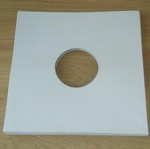 LP Hoezen Karton, Wit met middengat - per 10 stuks