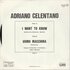 Adriano Celentano - I want to know + Uomo Machina (Vinylsingle)_